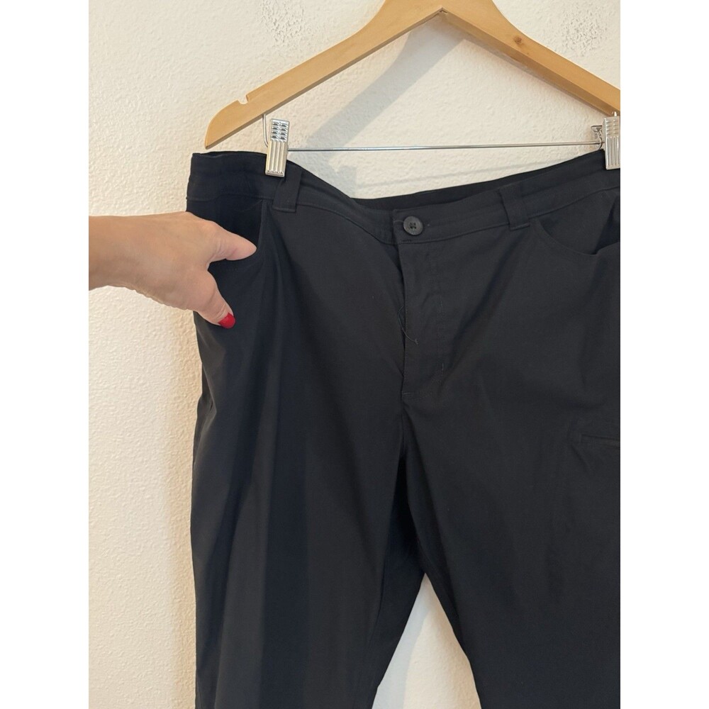 Eddie Bauer Pants Women's Size 14 Black Rainier Capri Hiking Trail Gorpcore EUC - Picture 2 of 8